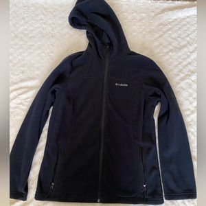 Fleece zip up hoodie.